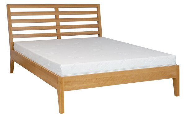 Drewmax LK165 120x200 cm - Dřevěná postel masiv buk dvojlůžko (Kvalitní buková postel z masivu)