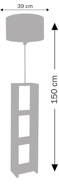 ASIR Stojací lampa AYD-1799 bílá ecru