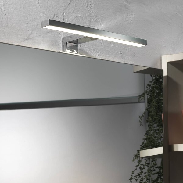ONLI LED zrcadlové svítidlo Nemo, 30 cm, Hliník / šedá / zinek, Koupelna, Plast, Moderní