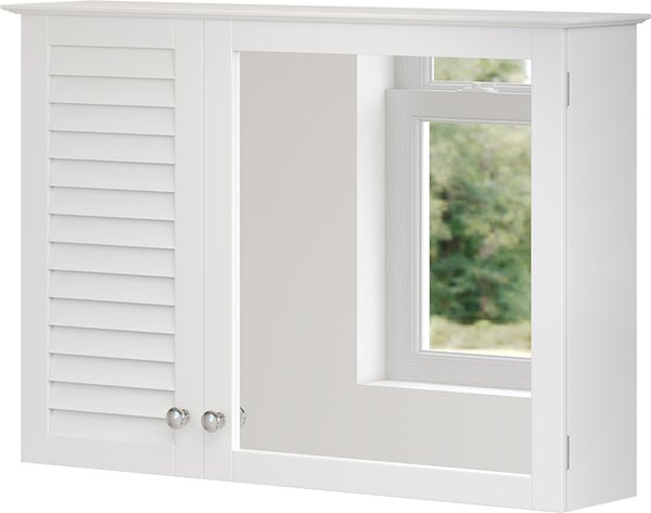 Koupelnová zrcadlová skříňka Vicco Riad Bílá 68 x 48 cm se 2 dvířky, Model 40442