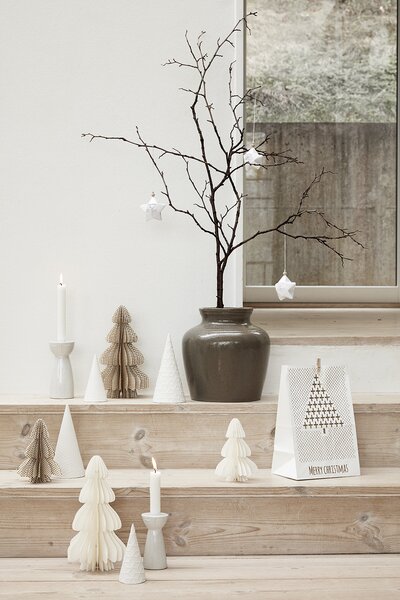 Hübsch Papírový sáček White - Mistletoe HB148