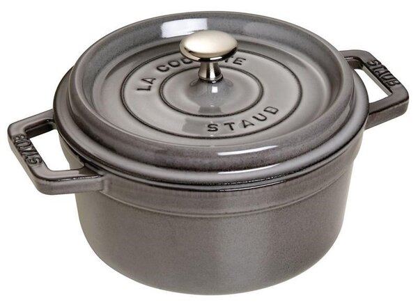 Litinový hrnec Staub 22 cm, šedý