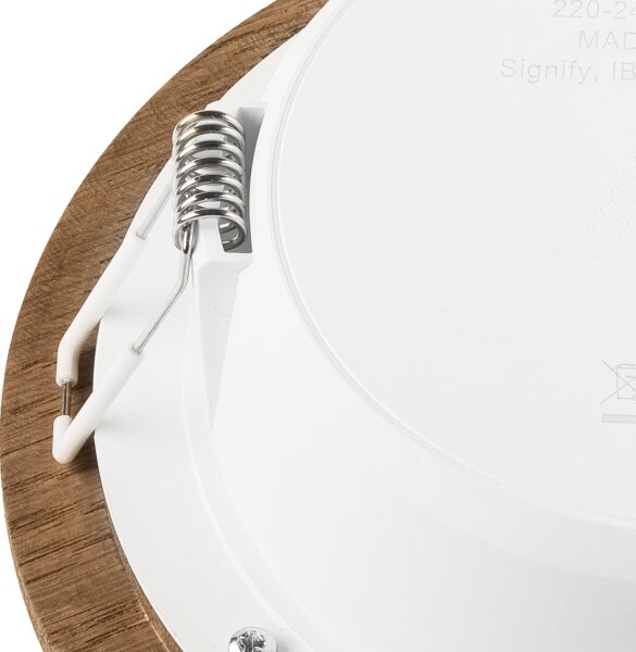 LED Podhledové svítidlo WOODY SPOT LED/12,5W/230V 4000K ořech pr. 16 cm