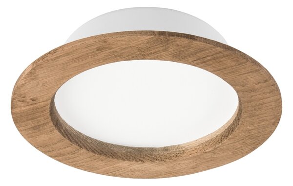 LED Podhledové svítidlo WOODY SPOT LED/12,5W/230V 4000K ořech pr. 16 cm