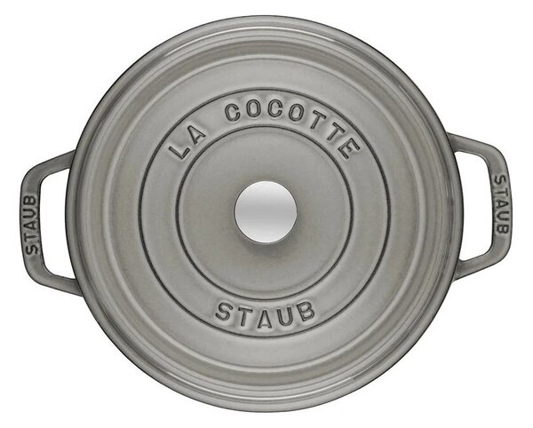 Litinový hrnec Staub 22 cm, šedý