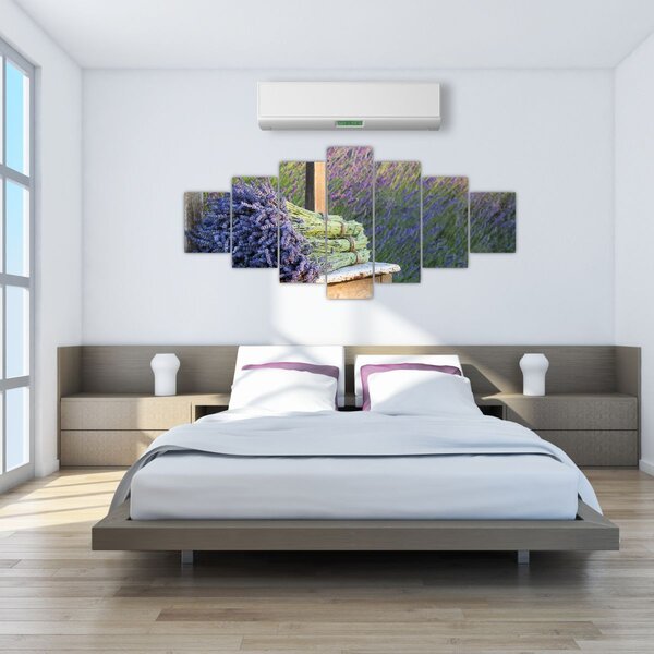 Obraz - Levandulové svazky (210x100 cm)