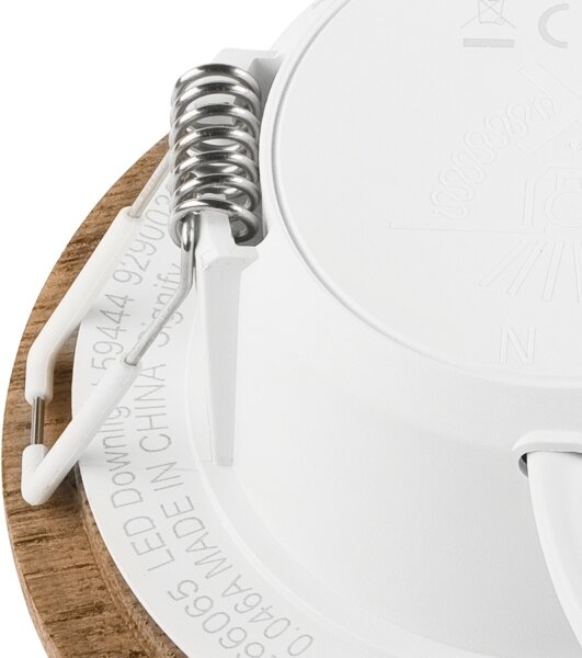 LED Podhledové svítidlo WOODY SPOT LED/5,5W/230V 4000K ořech pr. 10 cm