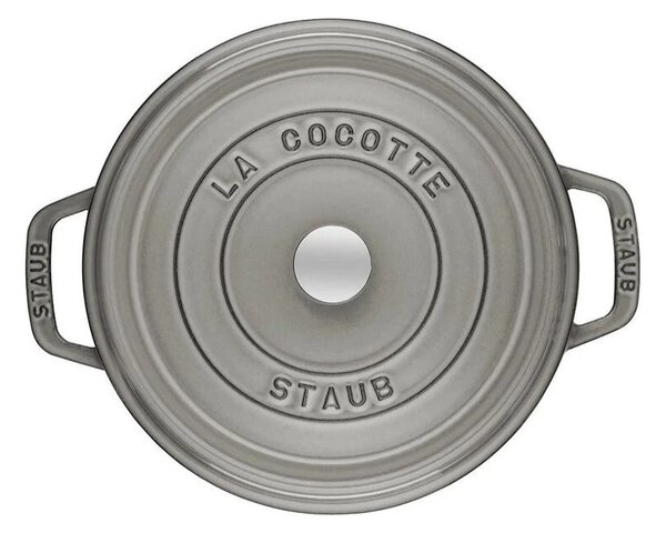 Litinový hrnec Staub 28 cm, šedý