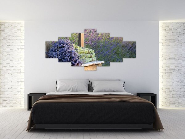 Obraz - Levandulové svazky (210x100 cm)