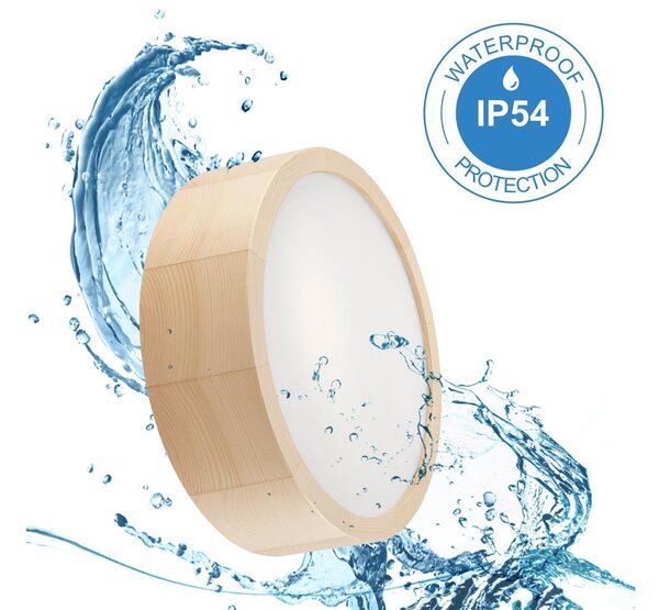 Koupelnové stropní svítidlo NATURAL 2xE27/15W/230V IP54 borovice pr. 27 cm