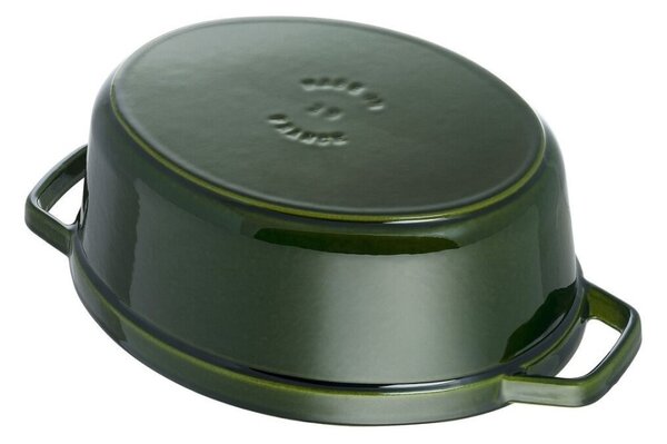 Oválný litinový hrnec Staub 31 cm, bazalka