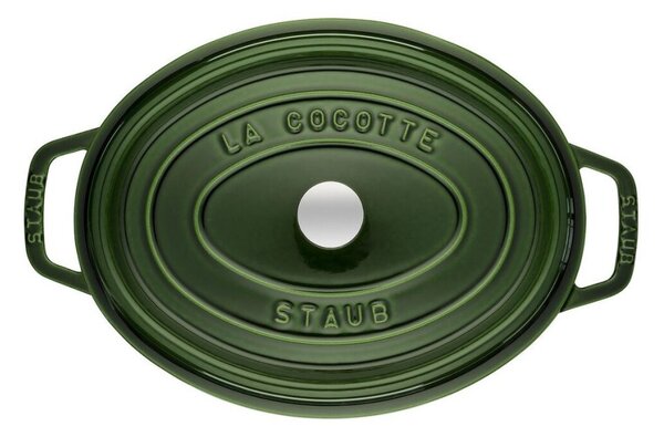 Oválný litinový hrnec Staub 31 cm, bazalka