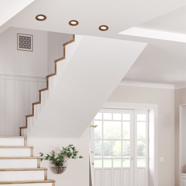 LED Podhledové svítidlo WOODY SPOT LED/5,5W/230V 4000K třešeň pr. 10 cm