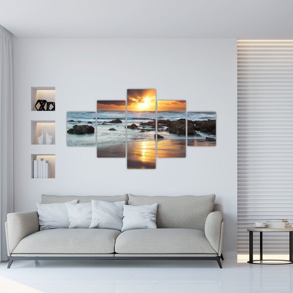 Obraz - Moře zalité sluncem (125x70 cm)