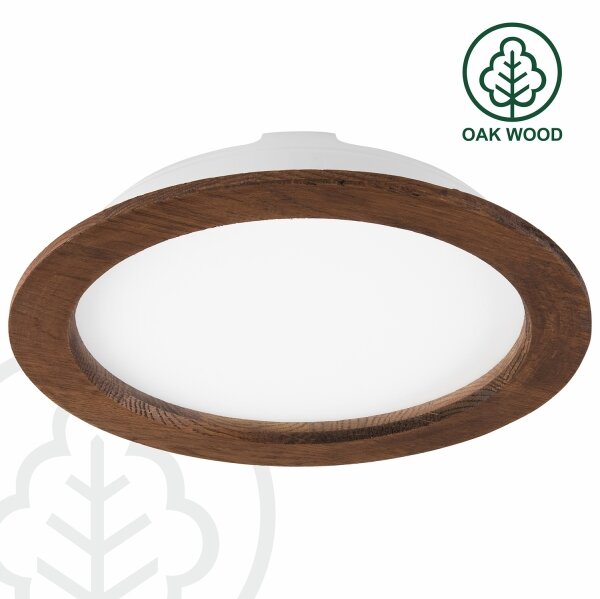 LED Podhledové svítidlo WOODY SPOT LED/23,5W/230V 4000K třešeň pr. 23,5 cm