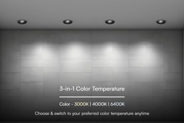 LED Podhledové svítidlo LED/24W/230V 3000/4000/6400K pr. 13,5 cm černá