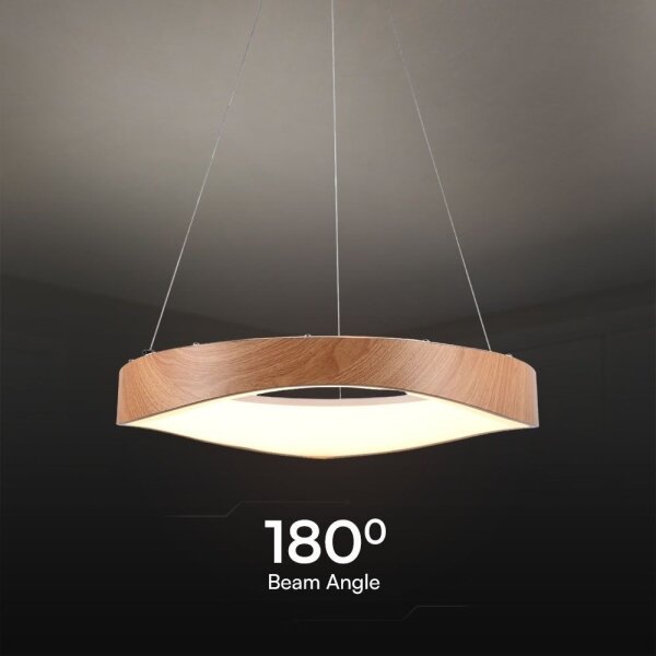 LED Lustr na lanku LED/25W/230V 3000K pr. 50 cm hnědá