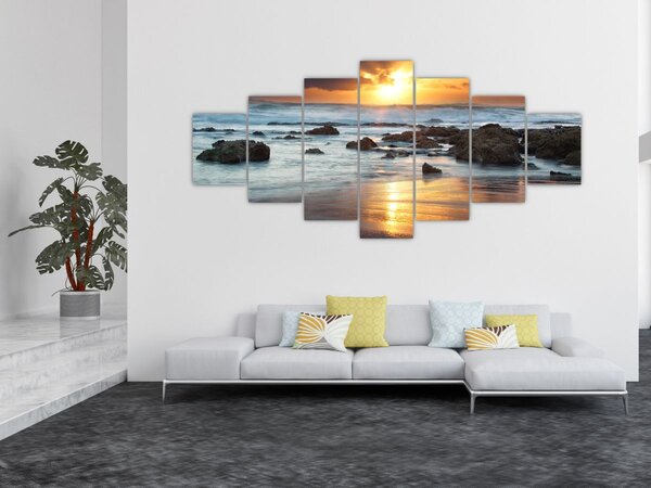 Obraz - Moře zalité sluncem (210x100 cm)