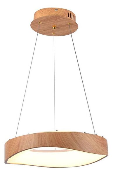 LED Lustr na lanku LED/18W/230V 3000K pr. 40 cm hnědá
