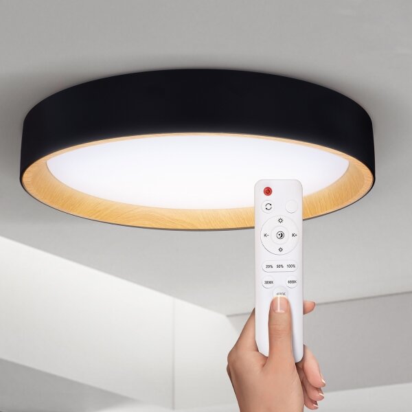 Brilagi-LED Stmívatelné svítidlo LARIOS LED/48W/230V 3000-6500K pr. 39 cm černá+DO