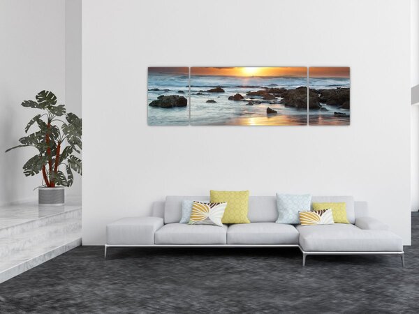 Obraz - Moře zalité sluncem (170x50 cm)
