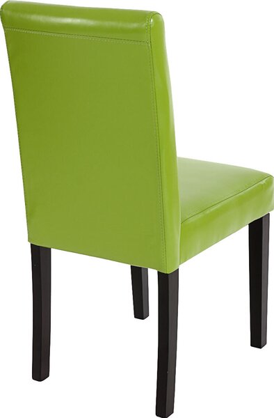 Sada 2 jídelních židlí Kuchyňská židle Littau Imitace kůže, zelená, tmavé nohy