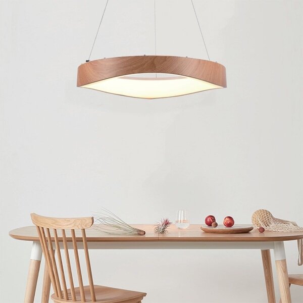 LED Lustr na lanku LED/25W/230V 3000K pr. 50 cm hnědá