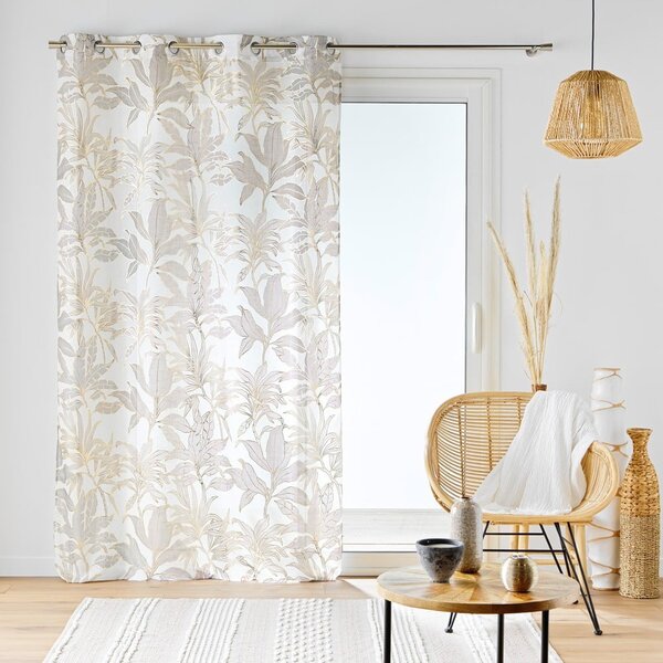 Záclona v béžové a zlaté barvě 135x240 cm Vayana – douceur d'intérieur