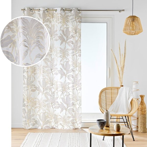 Záclona v béžové a zlaté barvě 135x240 cm Vayana – douceur d'intérieur