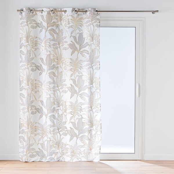 Záclona v béžové a zlaté barvě 135x240 cm Vayana – douceur d'intérieur
