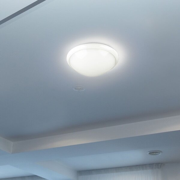 Koupelnové stropní svítidlo se senzorem 1xE27/60W/230V IP44 pr. 29,6 cm