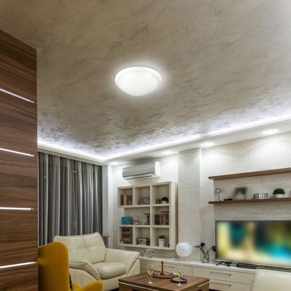 Koupelnové stropní svítidlo se senzorem 1xE27/60W/230V IP44 pr. 29,6 cm