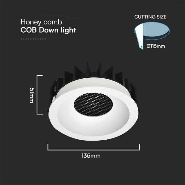 LED Podhledové svítidlo LED/24W/230V 3000/4000/6400K pr. 13,5 cm bílá