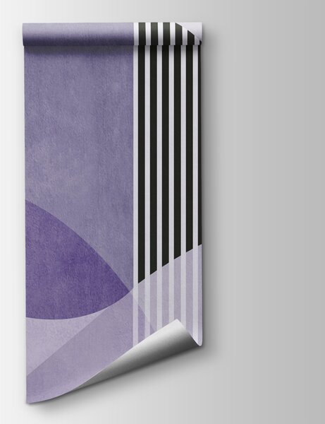 Fototapeta Fialový a černý geometrický vzor, Abstraktní fototapety, Populární fototapety, u74075v4 - Tapeko.co.cz