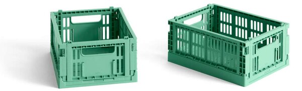 HAY Úložný box Colour Crate Mini set 2ks, dark mint