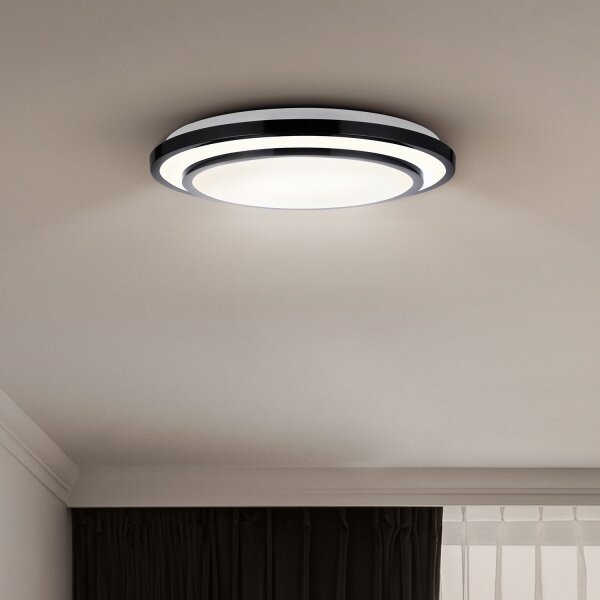 Brilagi-LED Stmívatelné svítidlo LUCIANO LED/48W/230V 3000-6500K pr. 39 cm čern+DO