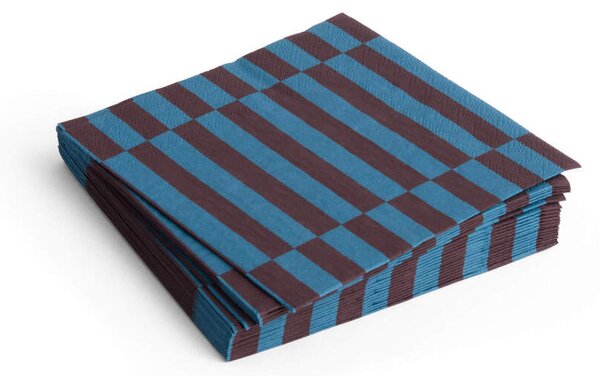 HAY Ubrousky Pattern Lunch 20ks, anthracite and bordeaux pillar stripe