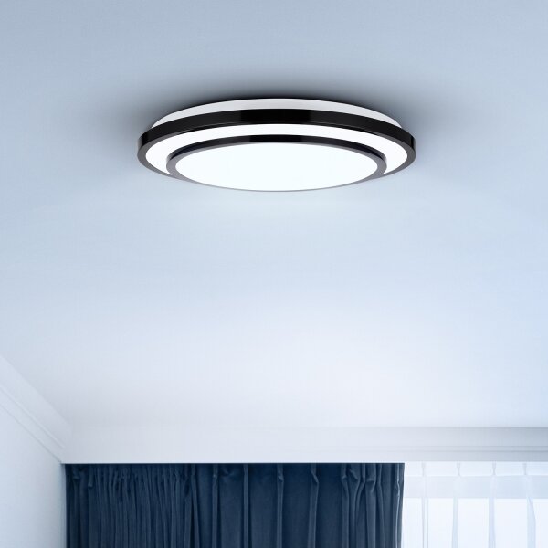 Brilagi-LED Stmívatelné svítidlo LUCIANO LED/48W/230V 3000-6500K pr. 39 cm čern+DO