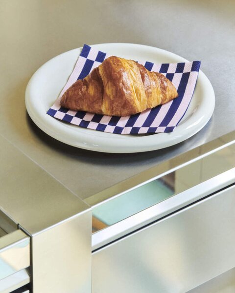 HAY Ubrousky Pattern Dinner 20ks, light pink and dark blue pillar stripe