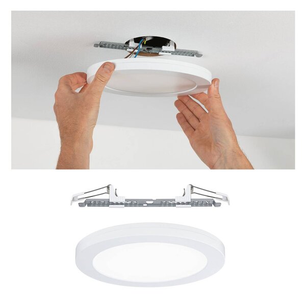 Paulmann Cover it LED vestavný panel 4 000K 22,5cm, Bílá / opál, Obývací pokoj / jídelna, Plast, Zapuštěné kulaté