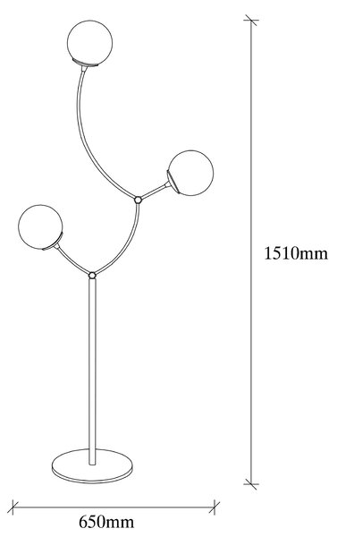 ASIR Stojací lampa KROMOZOM - 4001 černá bílá - Doprodej