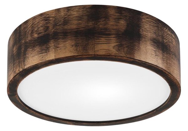 Stropní svítidlo OAK SMOKY 1xE27/15W/230V pr. 27,5 cm dub/tmavě hnědá