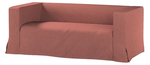Potah na pohovku Klippan 2-místná, dlouhý s rohovými záhyby barva hnědá látka pletený vzor