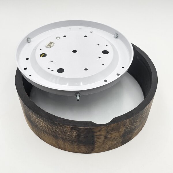 Stropní svítidlo OAK SMOKY 1xE27/15W/230V pr. 27,5 cm dub/tmavě hnědá