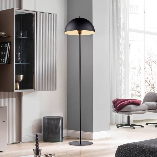 Schöner Wohnen Stojací lampa Ali, černá, železo, E27, Černá, Obývací pokoj / jídelna, kov, Skandinávský