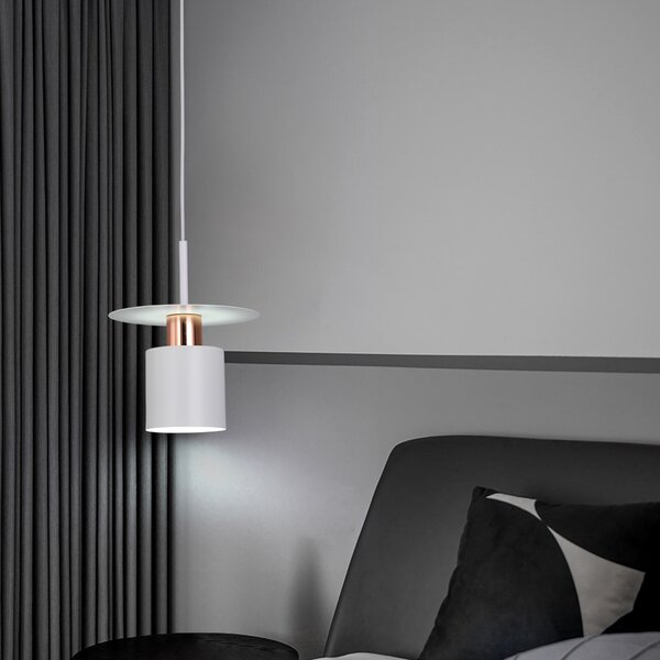 TooLight Závěsná lampa Hilena bílá/růžové zlato
