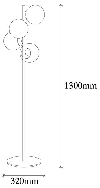 ASIR Stojací lampa FAZE-NT-115-1 černá