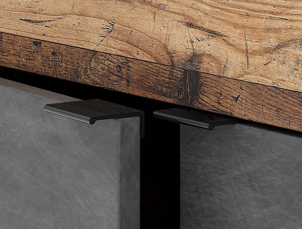 Komoda RUNEA 180x86x42 cm tmavě hnědá/antracit