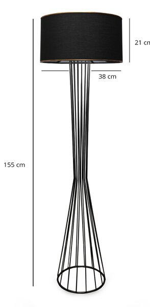 ASIR Stojací lampa AYD-3058 černá