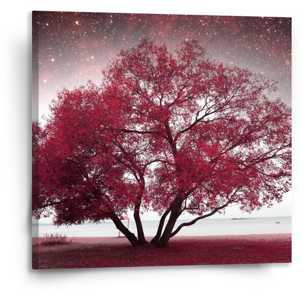 Sablio Obraz Červený strom - 110x110 cm